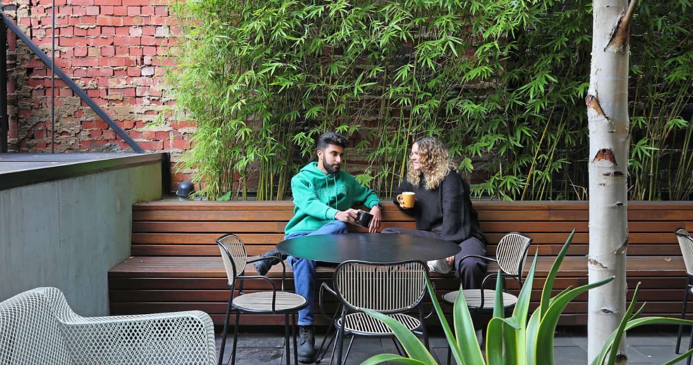 Terrace area at Iglu Melbourne City
